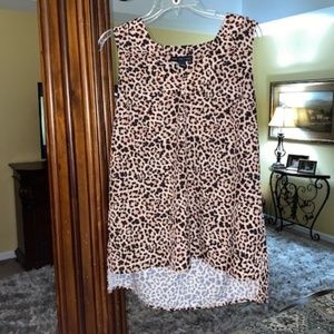 Joan Vass Leopard Print Tank